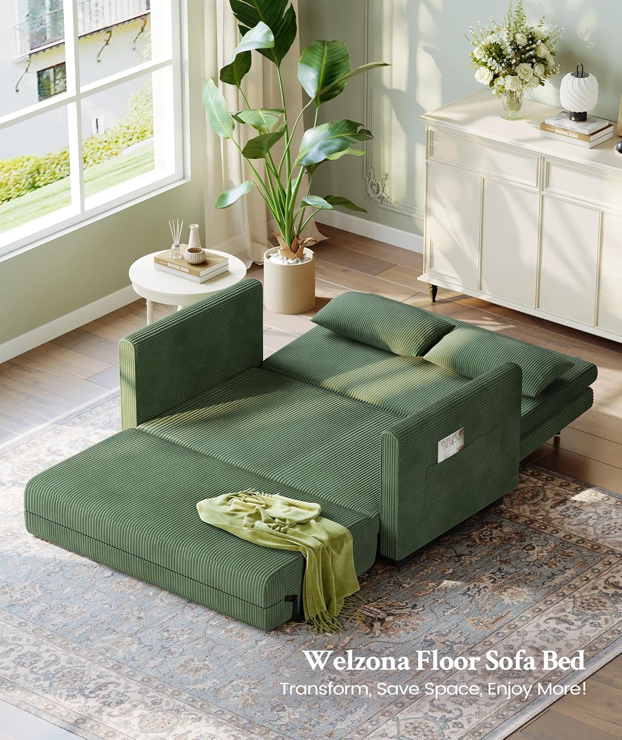 The Sofa That Lives With You! ๐ 6-in-1 Convertible Corduroy Sleeper