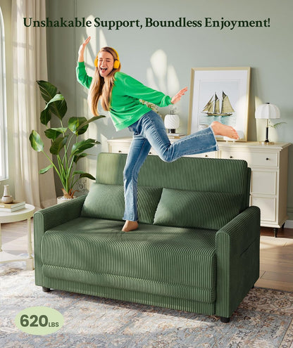 The Sofa That Lives With You! 🌟 6-in-1 Convertible Corduroy Sleeper