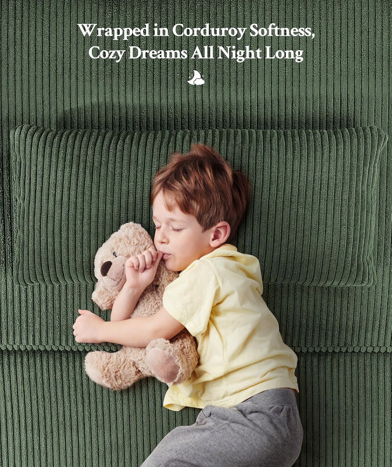 The Sofa That Lives With You! 🌟 6-in-1 Convertible Corduroy Sleeper