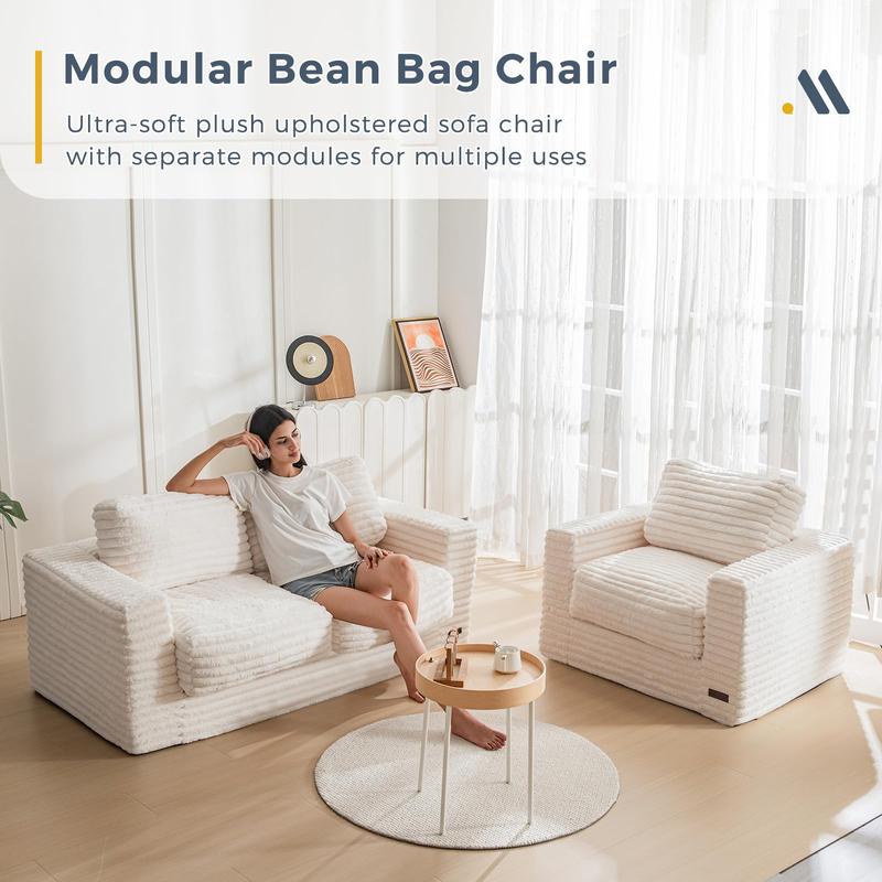 Blossom Comfort Modular Bean Bag Loveseat