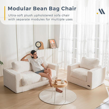 Blossom Comfort Modular Bean Bag Loveseat