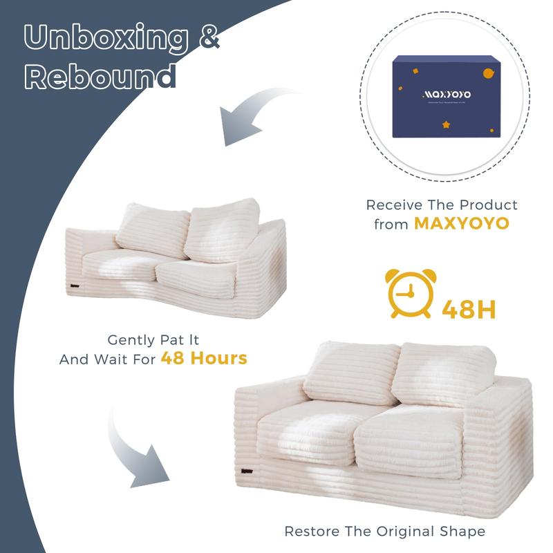 Blossom Comfort Modular Bean Bag Loveseat